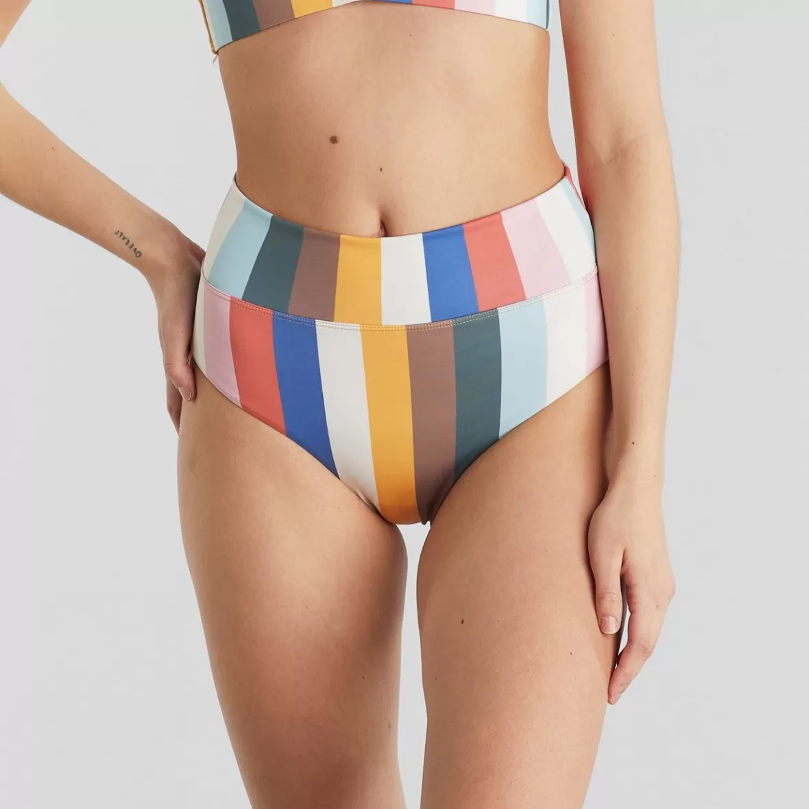 Swimwear | DEDICATED Bikini Pants Slite Stripes Multi Color
