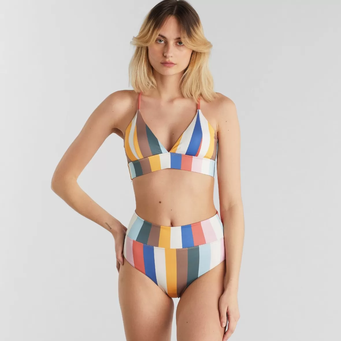 Swimwear | DEDICATED Bikini Pants Slite Stripes Multi Color