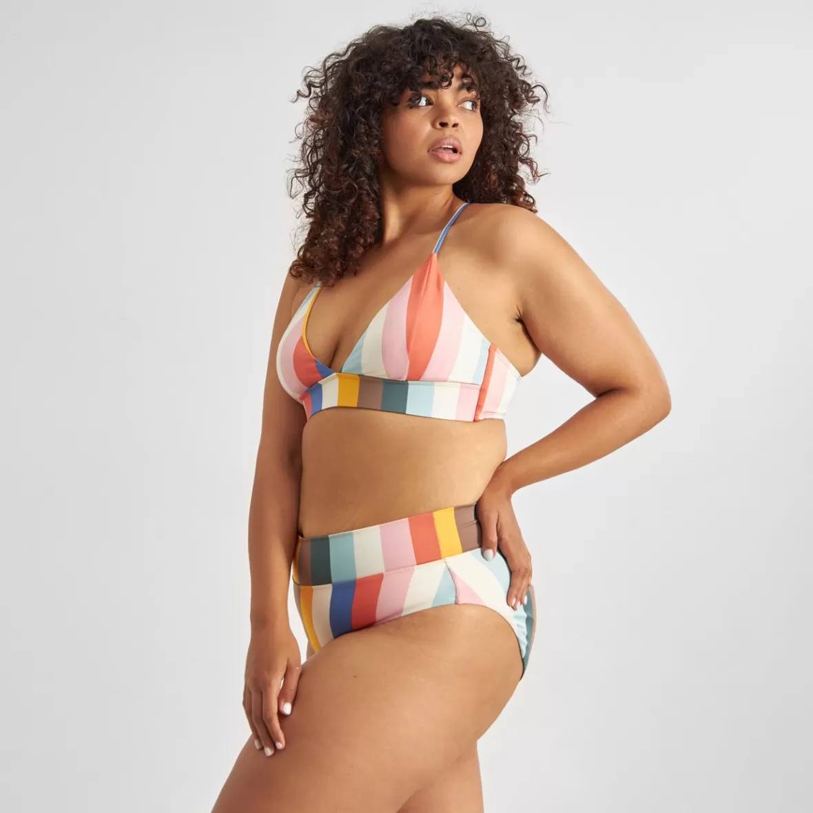 Swimwear | DEDICATED Bikini Pants Slite Stripes Multi Color