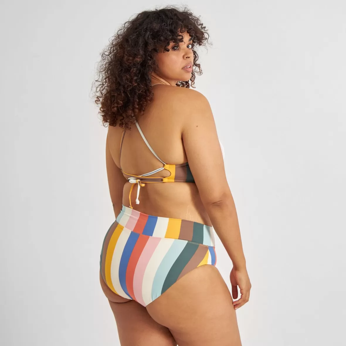 Swimwear | DEDICATED Bikini Pants Slite Stripes Multi Color