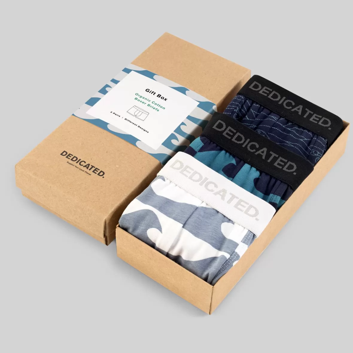 Underwear | DEDICATED Boxer Briefs Kalix Waves 3-Pack