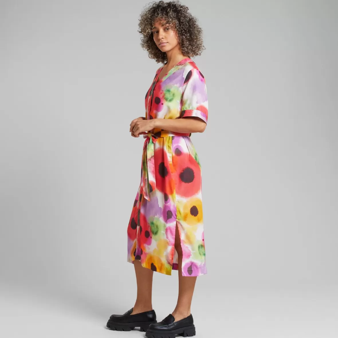 Dresses | DEDICATED Dress Kallvik Abstract Floral Multi Color