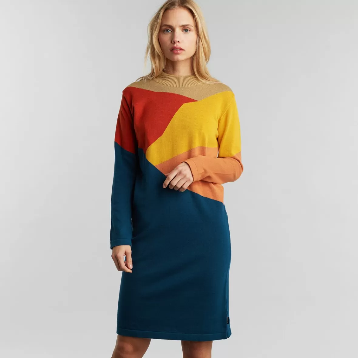 Knitwear | Dresses | DEDICATED Dress Lo Cut Mountain Multi Color