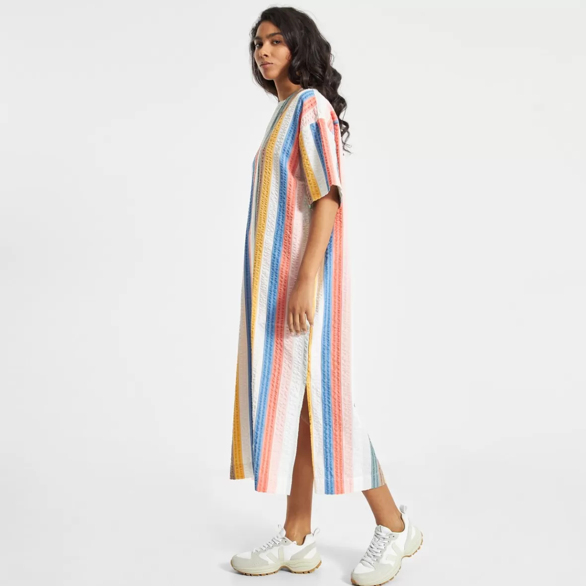 Dresses | DEDICATED Kaftan Skillinge Stripes Multi Color