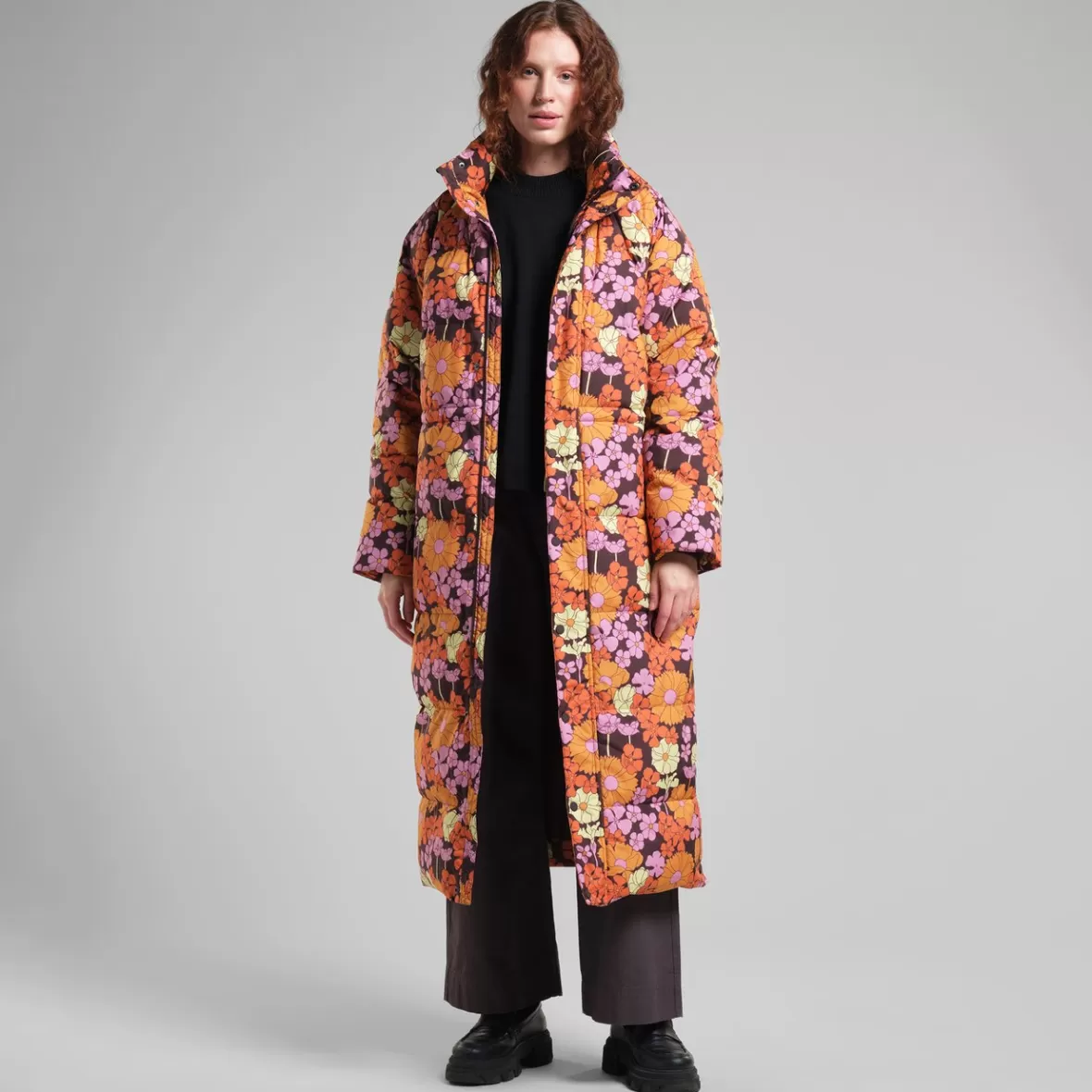 Jackets | DEDICATED Long Puffer Jacket Karmas Flower Power Multi Color