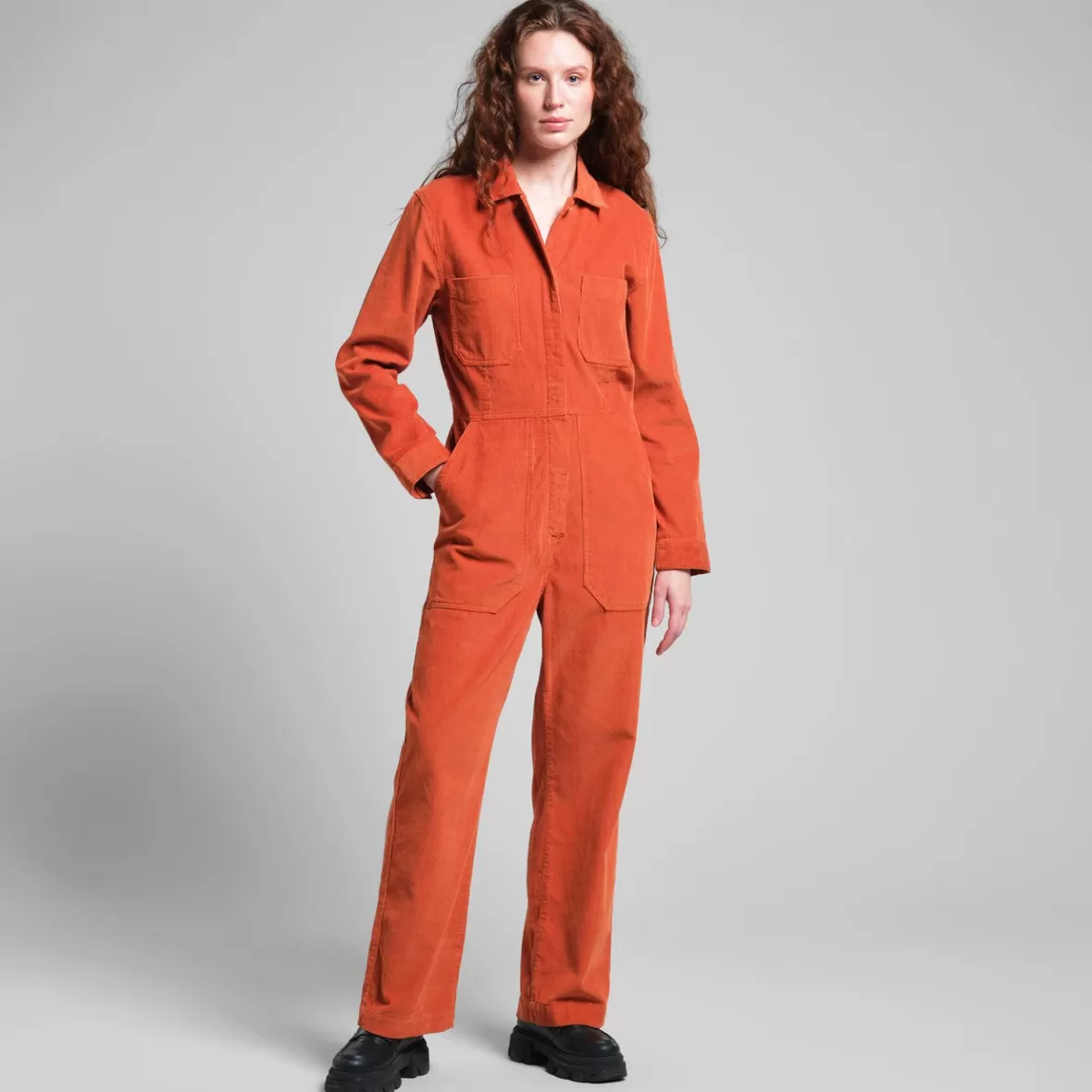 Jumpsuits | DEDICATED Overall Docksta Corduroy Cinnamon Orange
