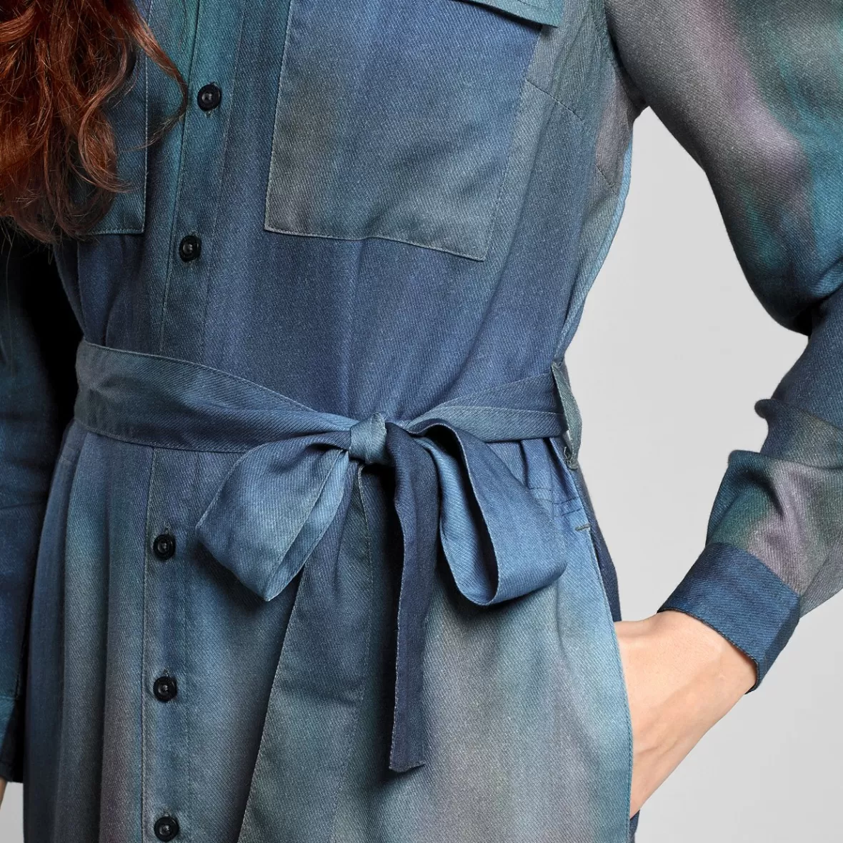Dresses | DEDICATED Shirt Dress Falsterbo Abstract Light Multi Color