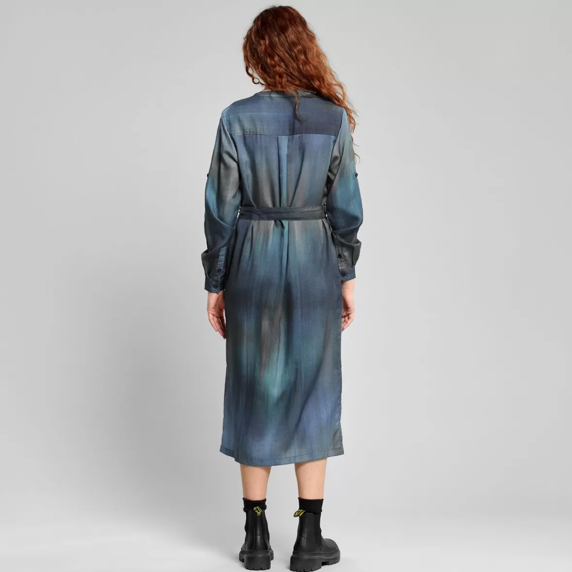 Dresses | DEDICATED Shirt Dress Falsterbo Abstract Light Multi Color