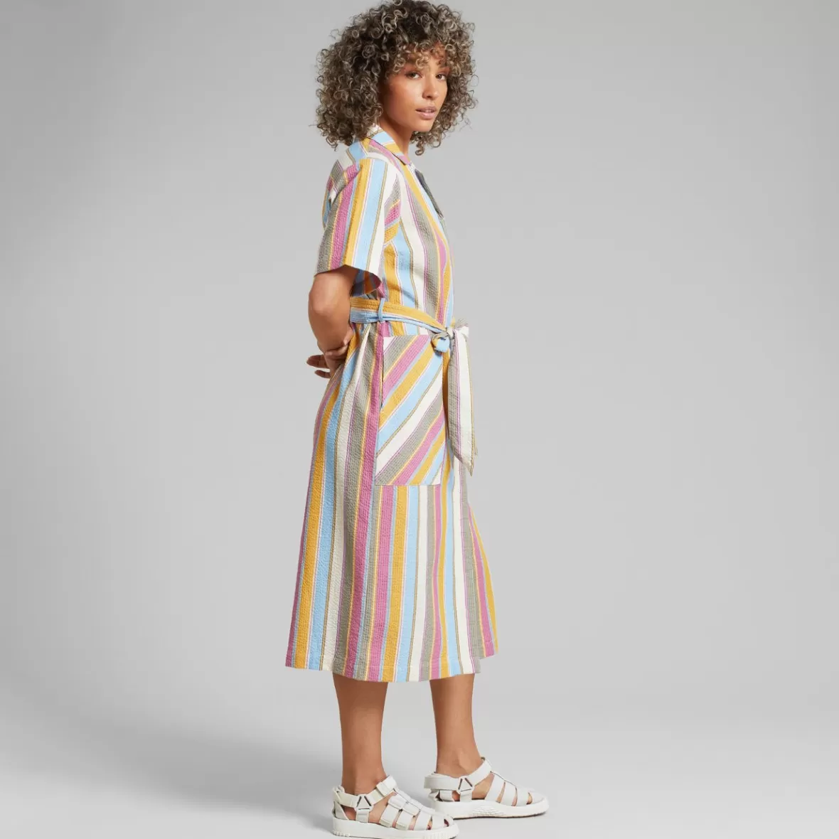Dresses | DEDICATED Shirt Dress Orrefors Club Stripe Multi Color