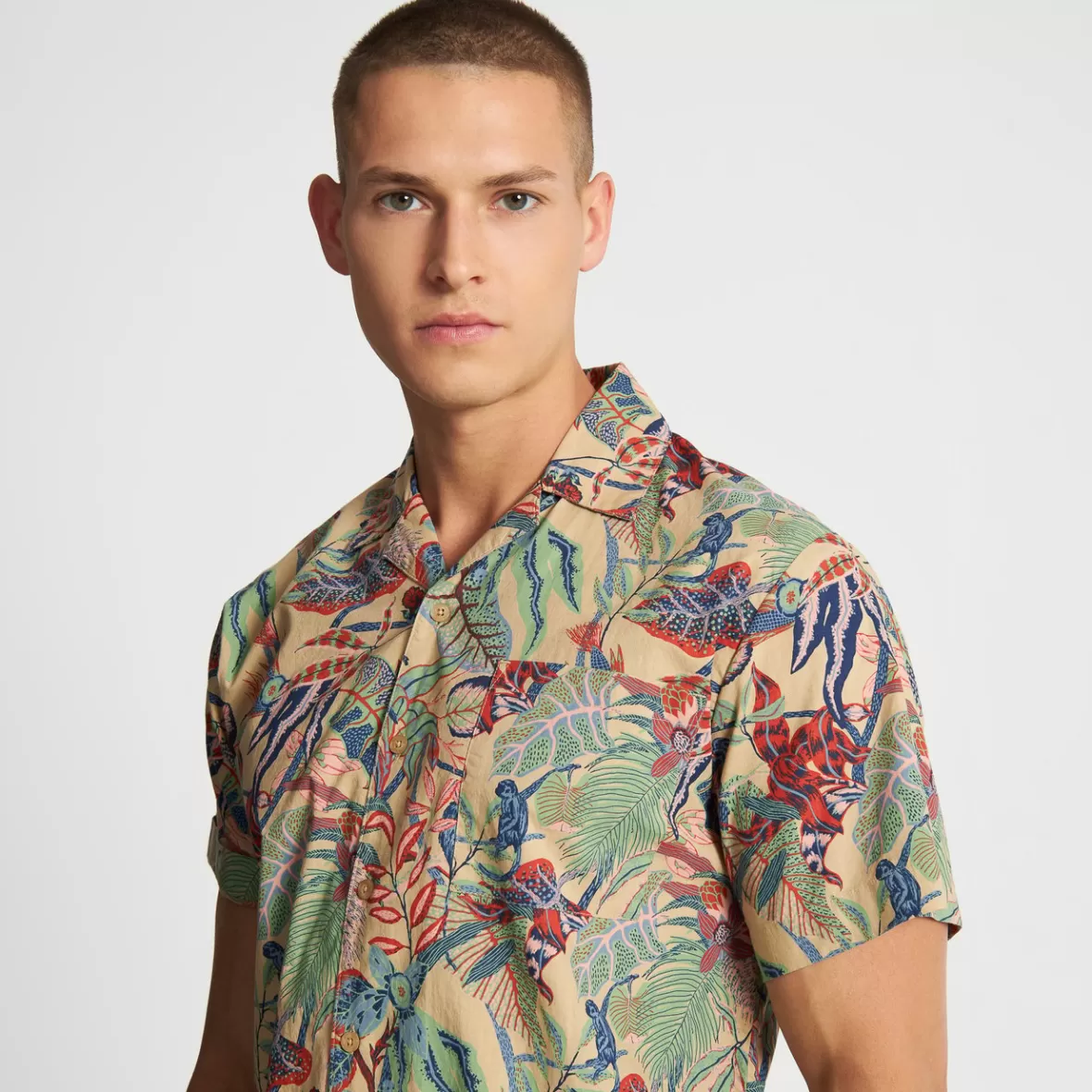 Shirts | DEDICATED Shirt Marstrand Vintage Jungle Multi Color