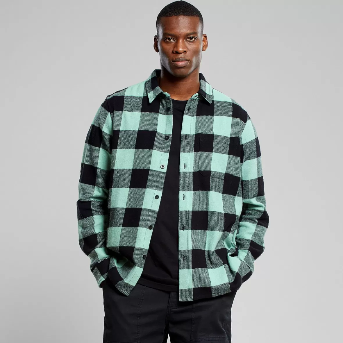 Shirts | DEDICATED Shirt Rute Buffalo Granite Green