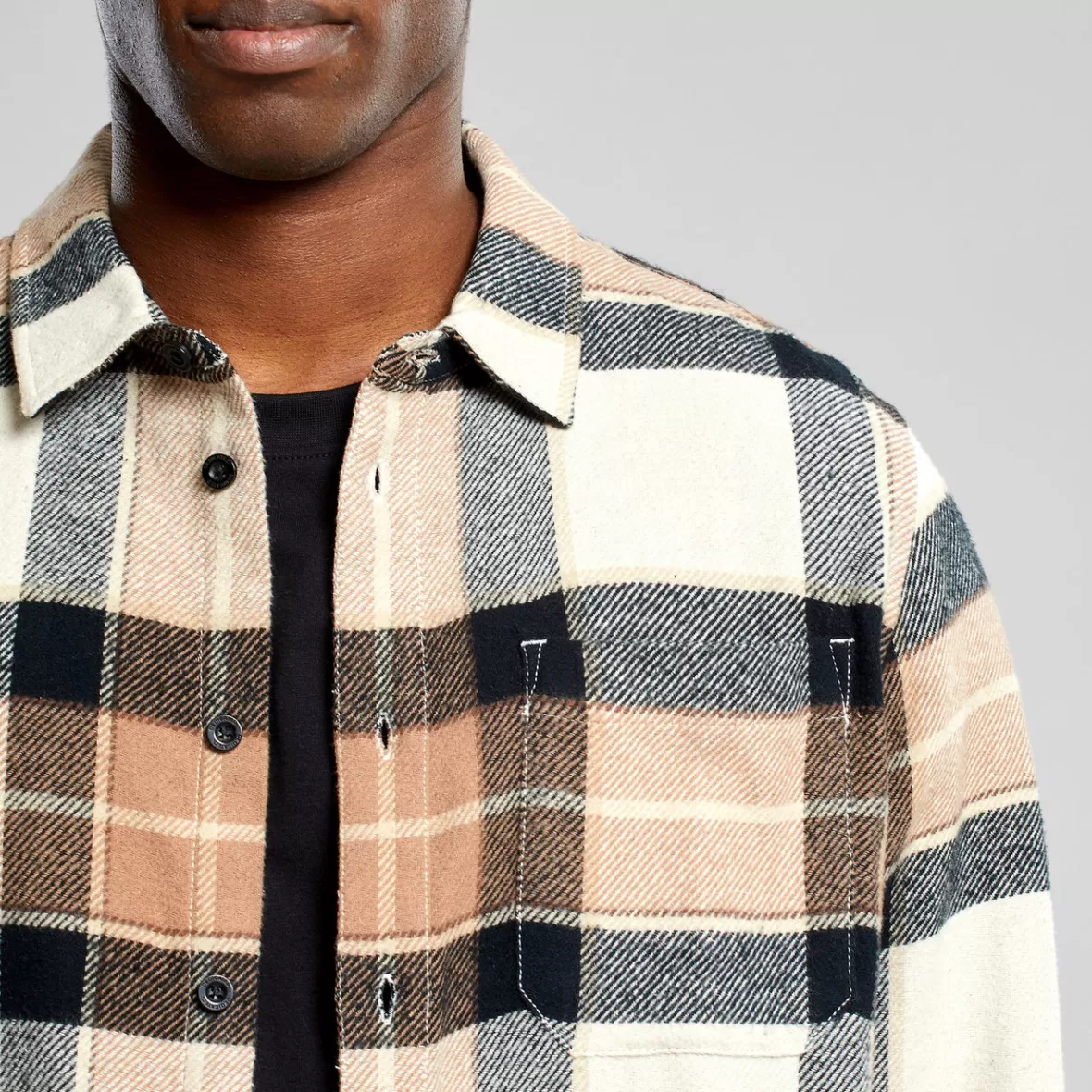 Shirts | DEDICATED Shirt Rute Multi Check Oat White