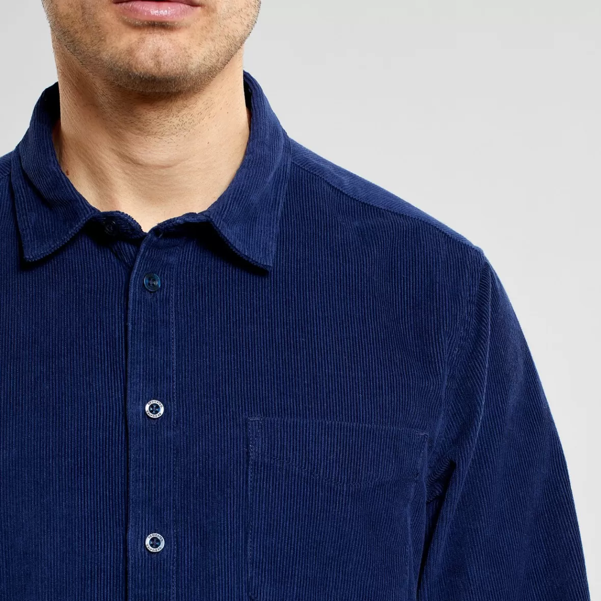 Shirts | DEDICATED Shirt Varberg Corduroy Navy