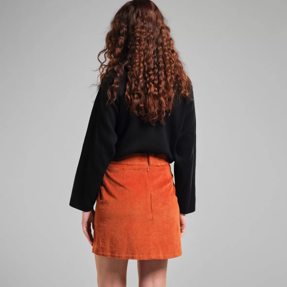Skirts | DEDICATED Skirt Majorna Corduroy Cinnamon Orange