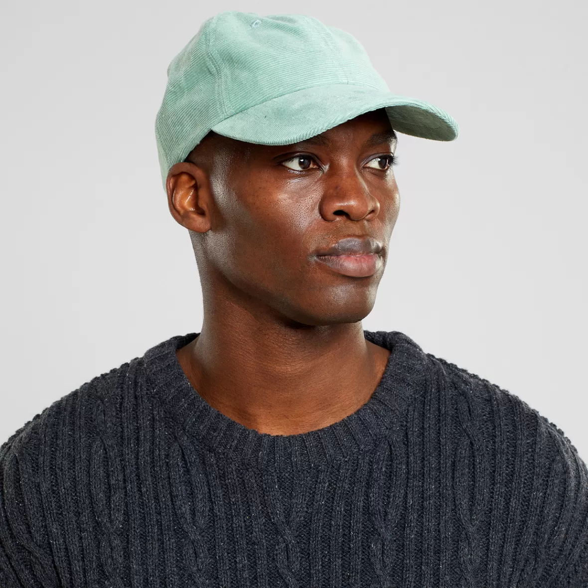 Caps | DEDICATED Soft Cap Slussen Corduroy Base Granite Green