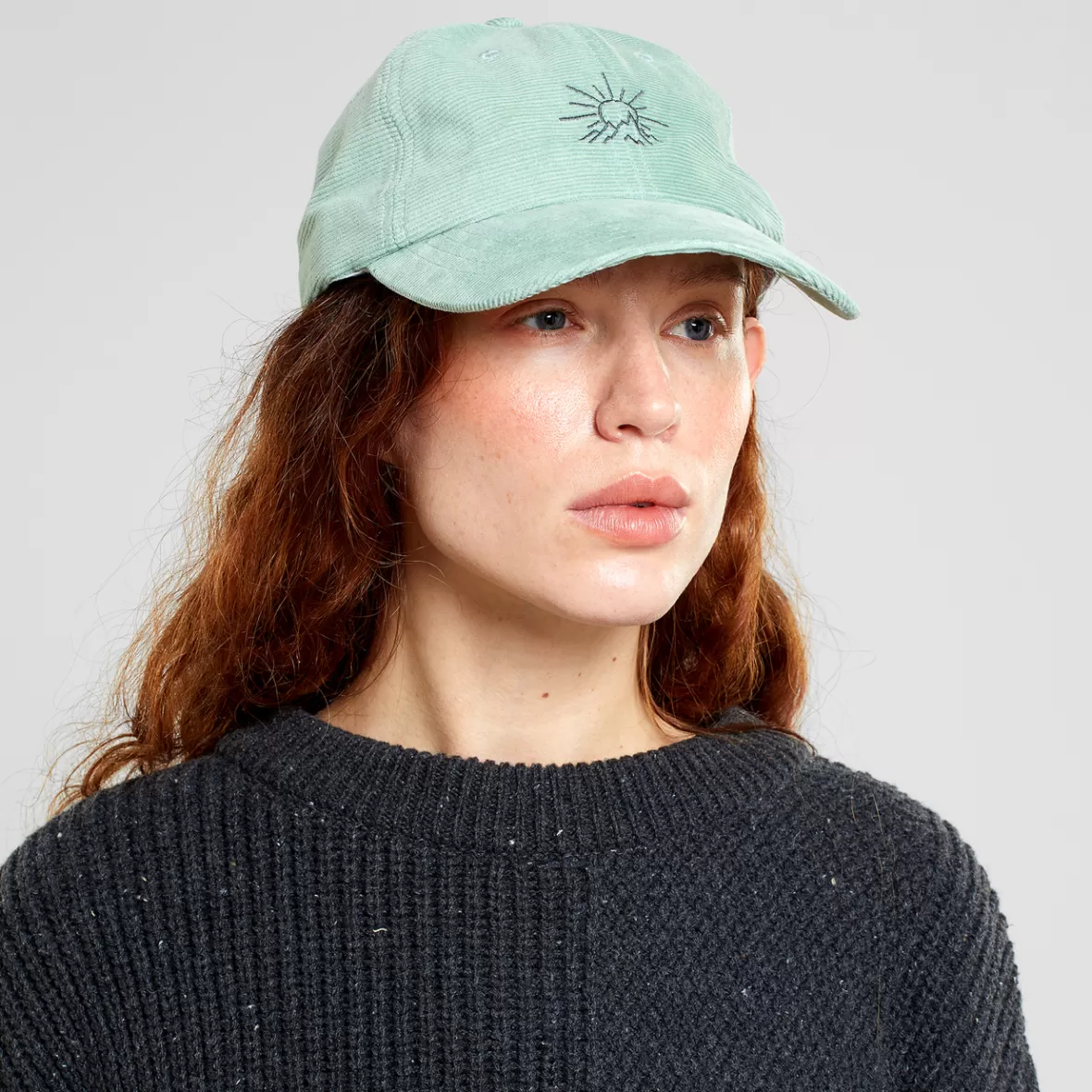 Caps | DEDICATED Soft Cap Slussen Corduroy Line Mountain Granite Green