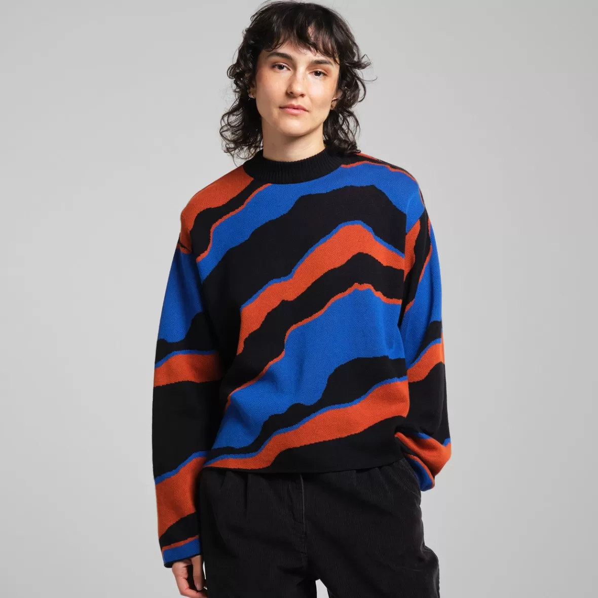Knitwear | DEDICATED Sweater Limhamn Faded Mountains Multi Color