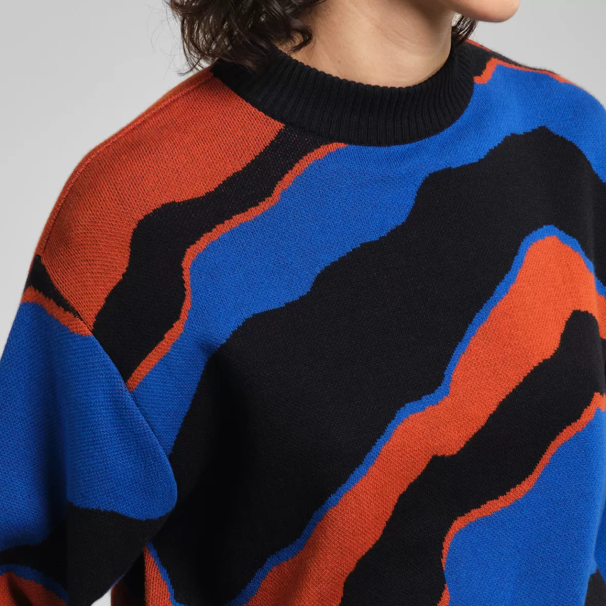 Knitwear | DEDICATED Sweater Limhamn Faded Mountains Multi Color