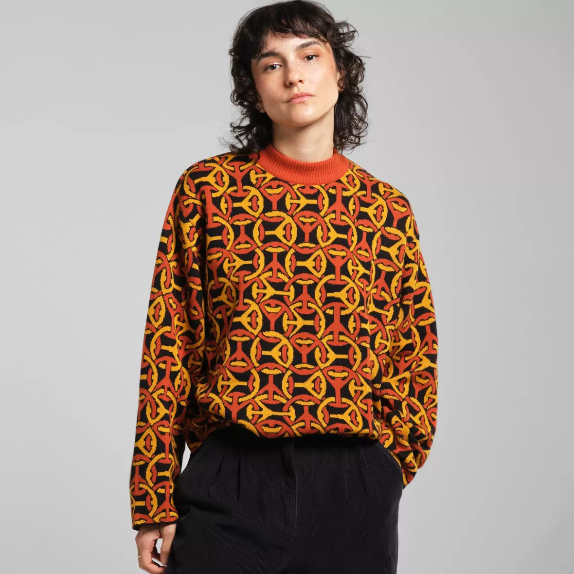 Knitwear | DEDICATED Sweater Limhamn Peace Link Multi Color