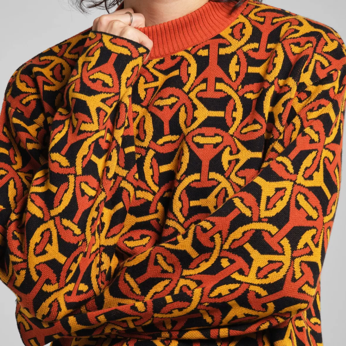 Knitwear | DEDICATED Sweater Limhamn Peace Link Multi Color