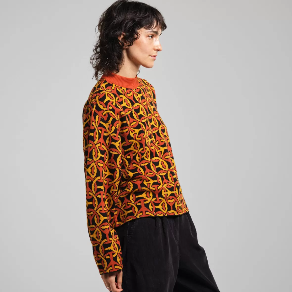 Knitwear | DEDICATED Sweater Limhamn Peace Link Multi Color