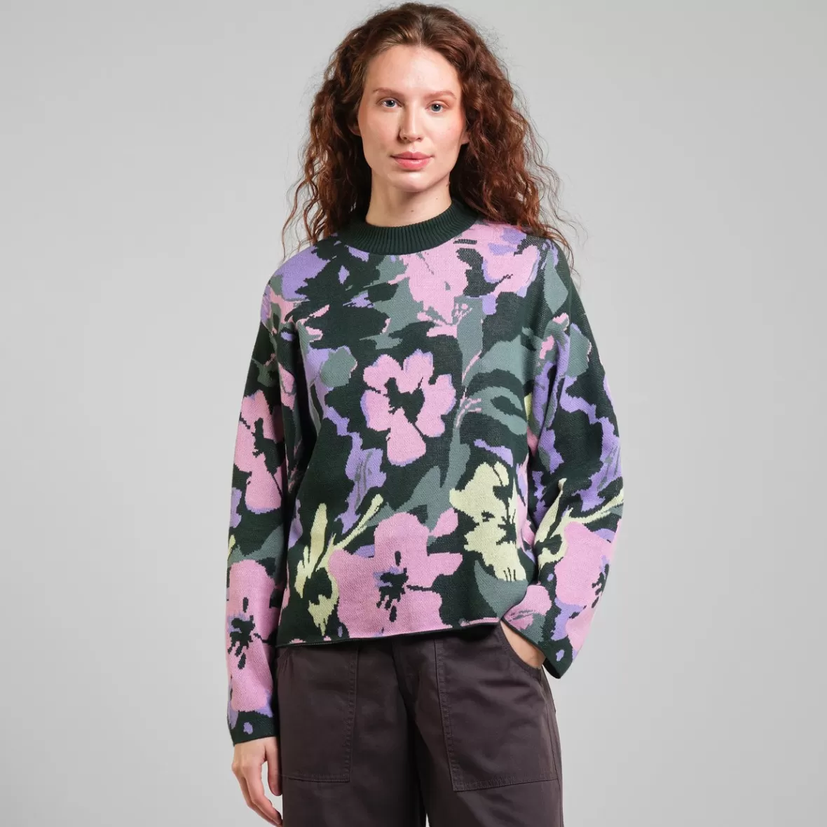 Knitwear | DEDICATED Sweater Limhamn Warped Flowers Multi Color
