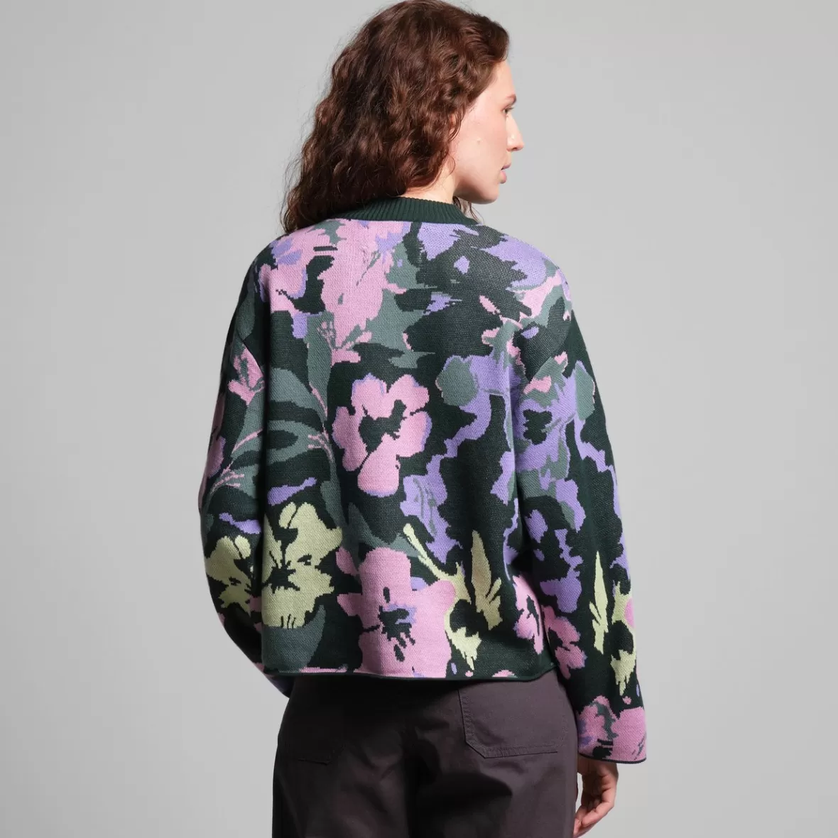 Knitwear | DEDICATED Sweater Limhamn Warped Flowers Multi Color