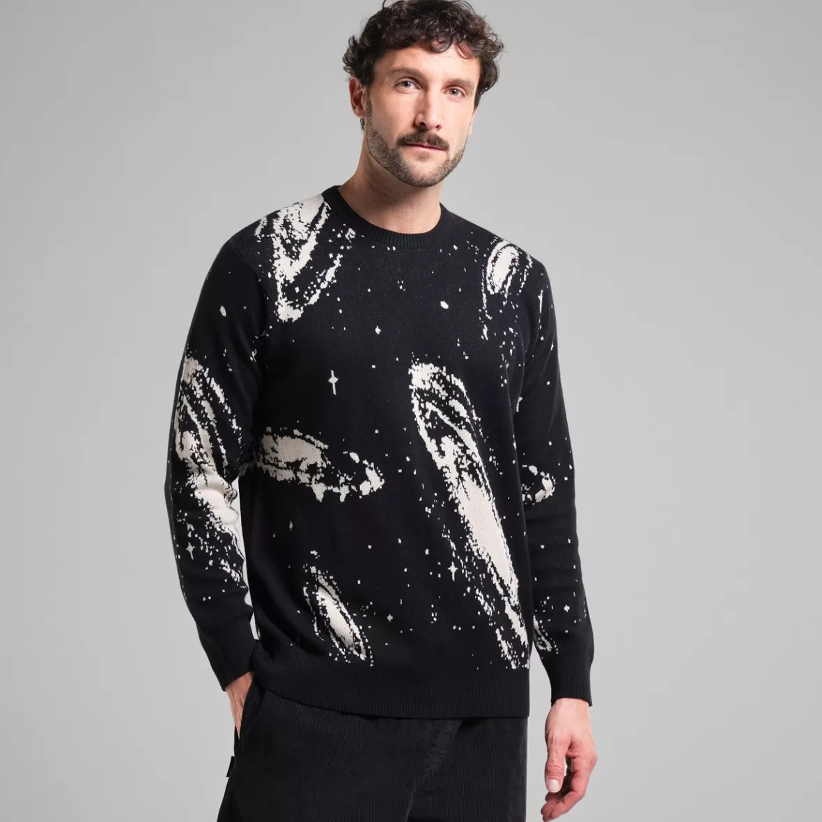 Knitwear | DEDICATED Sweater Mora Galaxy Black