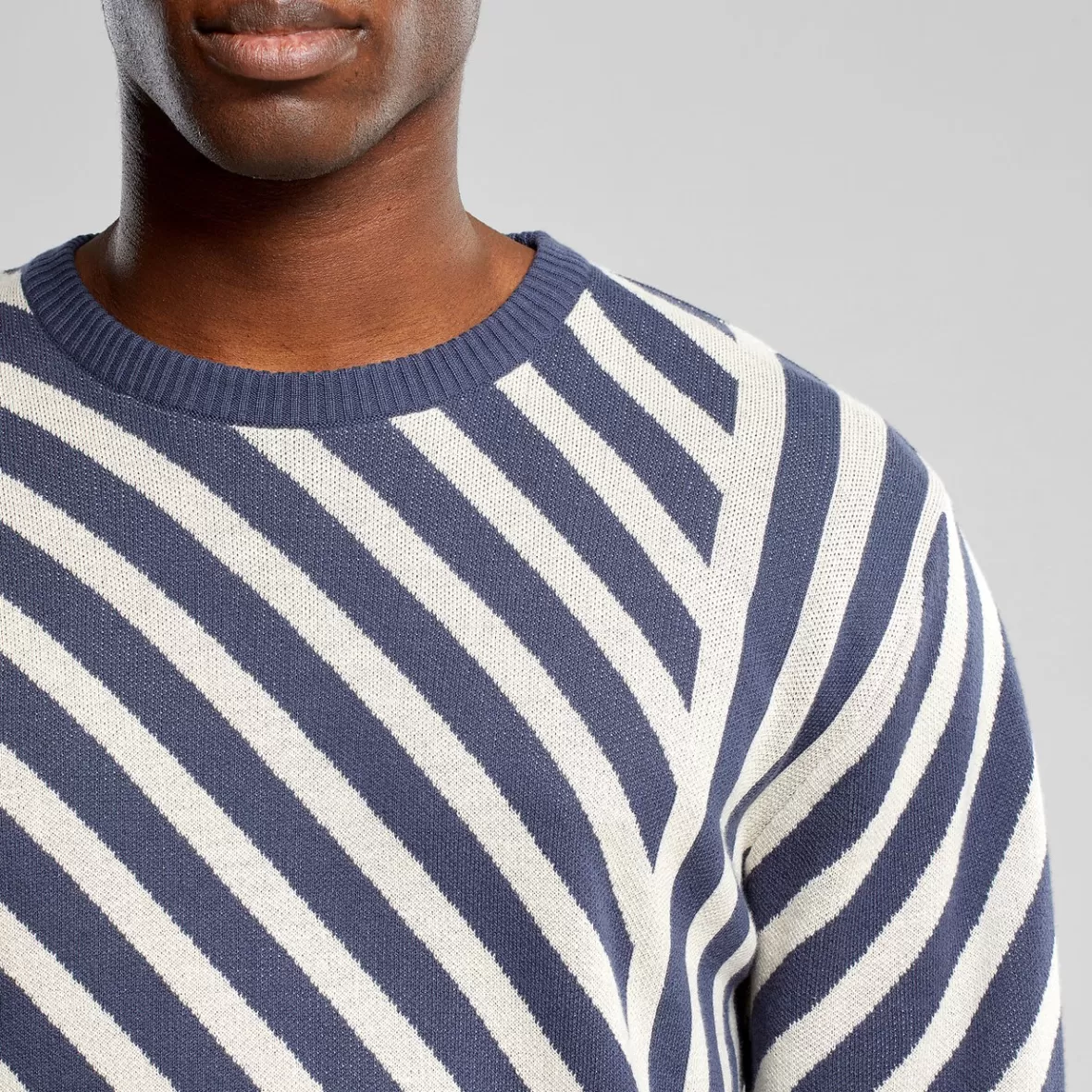 Knitwear | DEDICATED Sweater Mora Mountain Line Ombre Blue