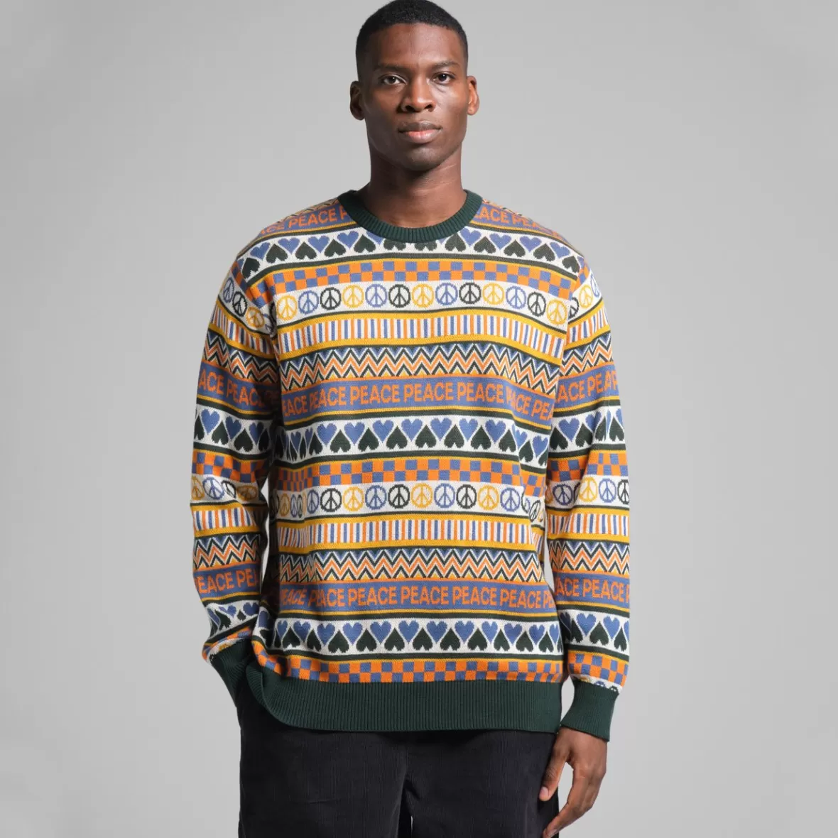 Knitwear | DEDICATED Sweater Mora Peace Dark Green