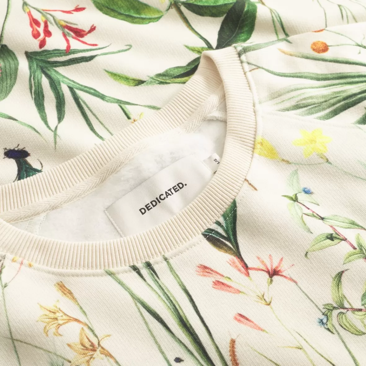 Sweats | DEDICATED Sweatshirt Malmoe Flower Field Off-White