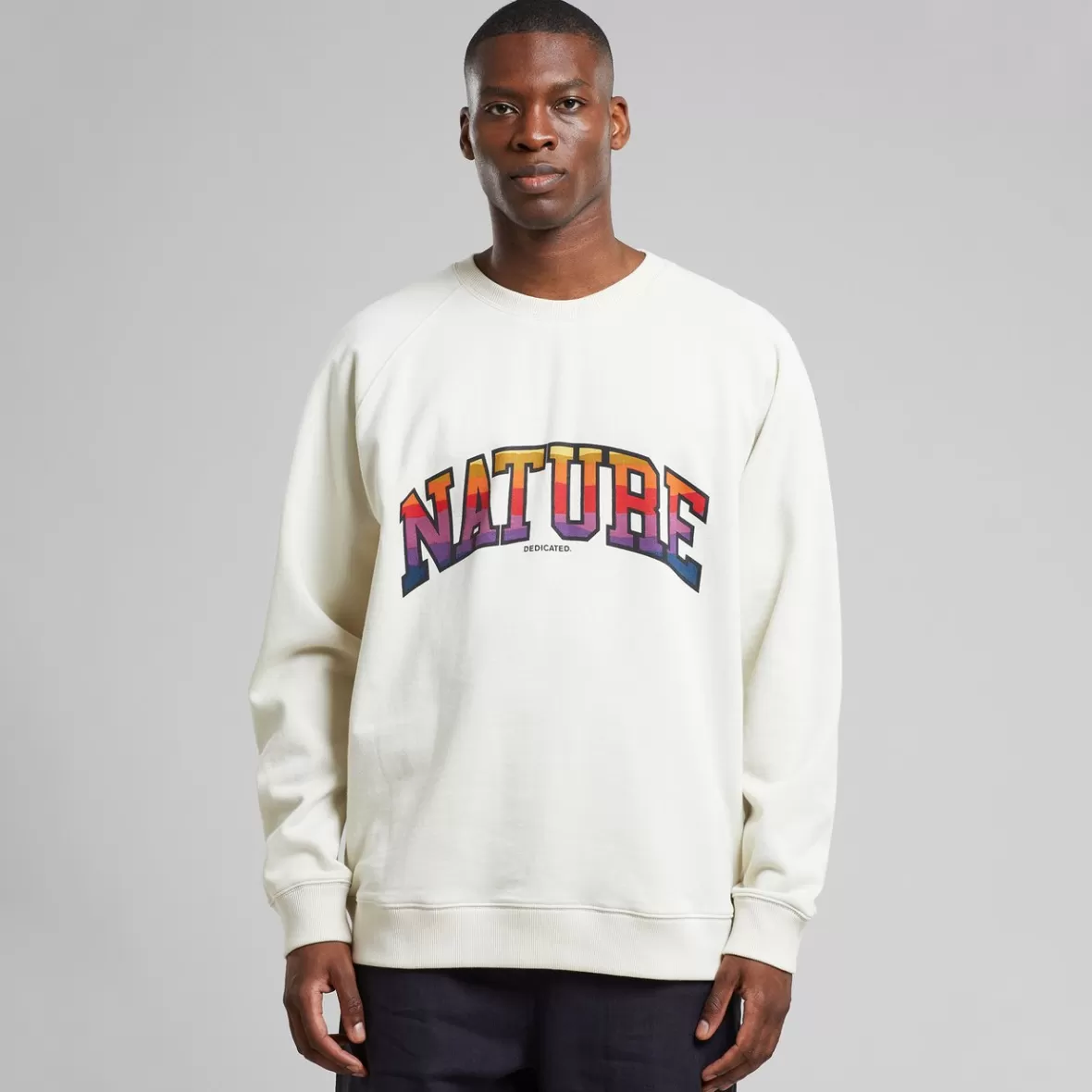 Sweats | DEDICATED Sweatshirt Malmoe Nature Sunset Oat White
