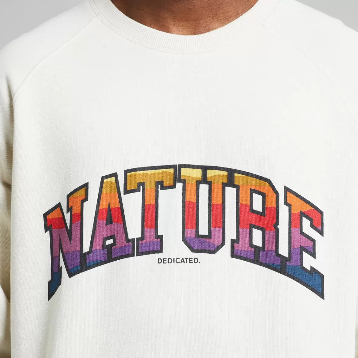 Sweats | DEDICATED Sweatshirt Malmoe Nature Sunset Oat White