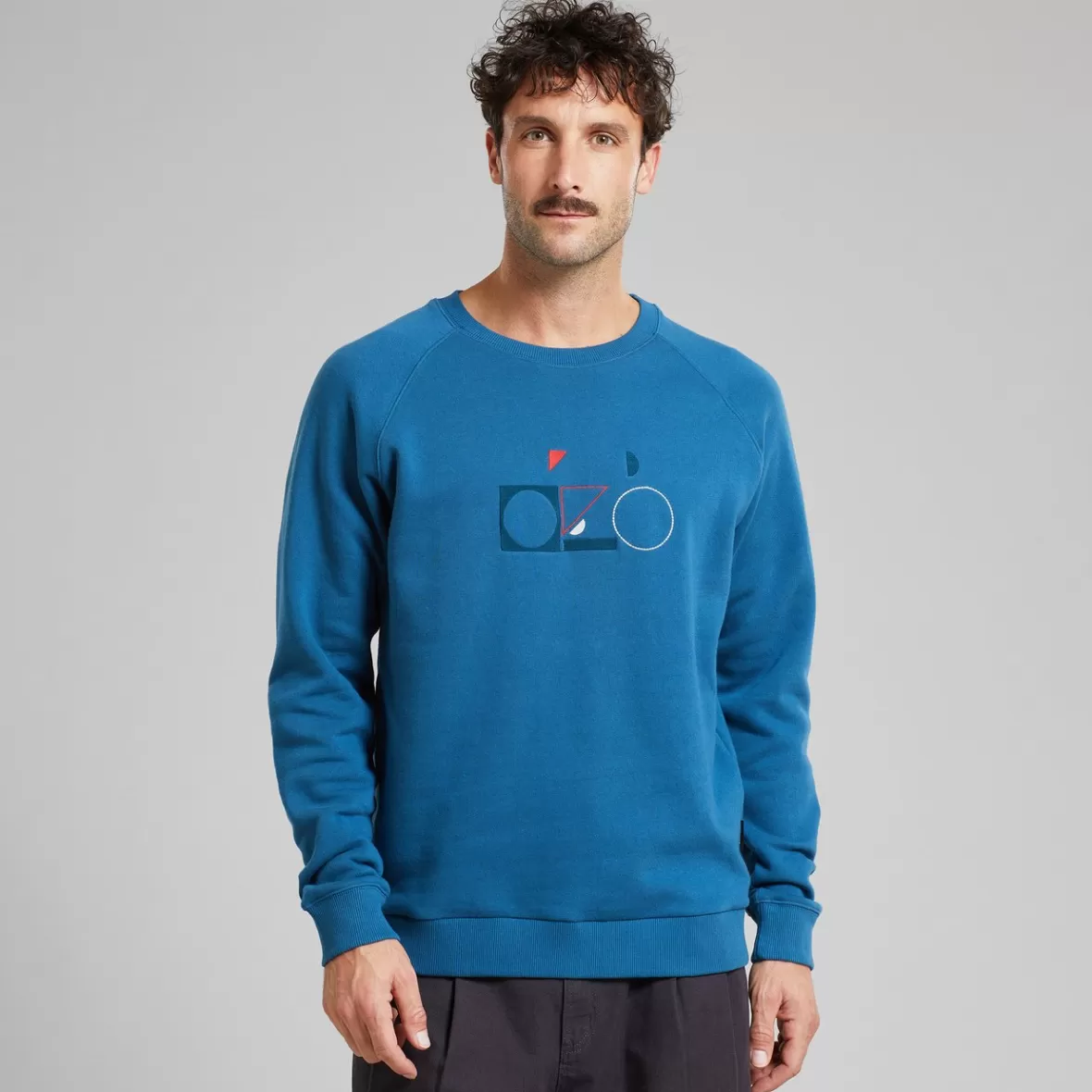 Sweats | DEDICATED Sweatshirt Malmoe Primary Bike Midnight Blue