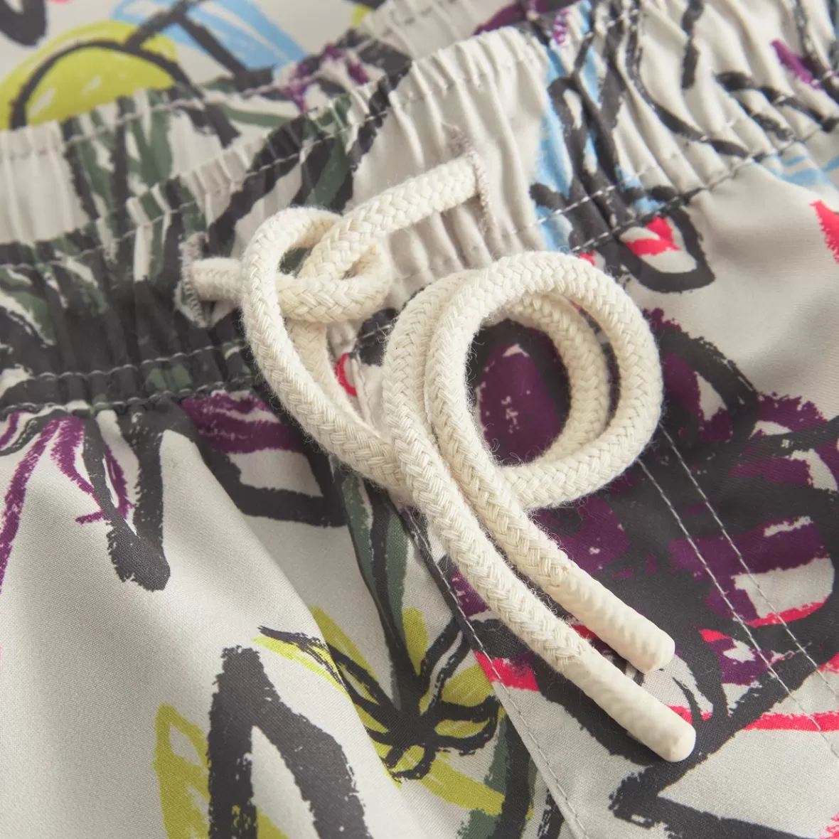Swimwear | DEDICATED Swim Shorts Sandhamn Paradise Sketch Oat White