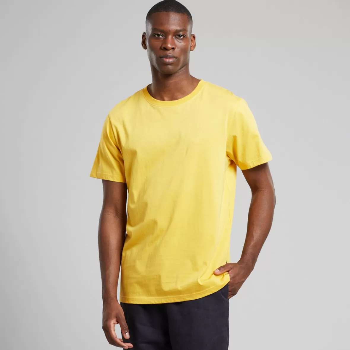 Base T-Shirts | Basics | DEDICATED T-shirt Stockholm Base Misted Yellow