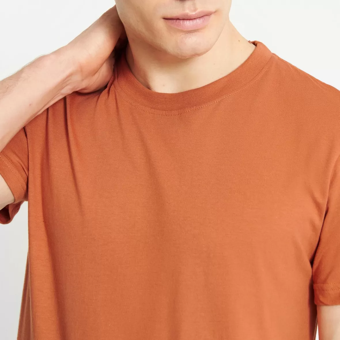 Base T-Shirts | Basics | DEDICATED T-shirt Stockholm Base Sunburn Orange