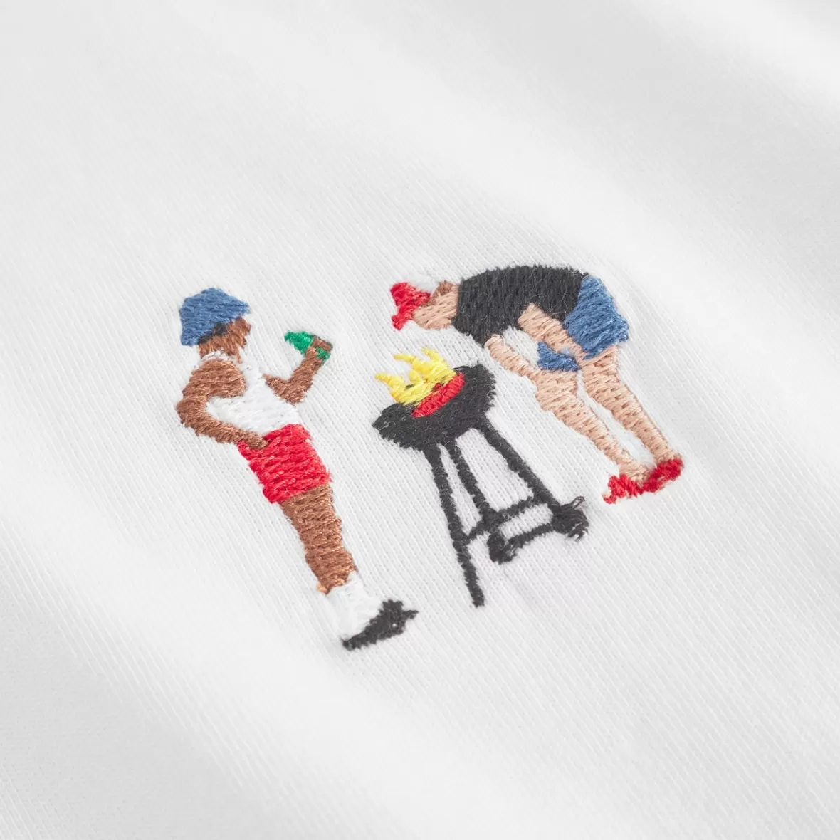 T-Shirts | DEDICATED T-shirt Stockholm BBQ Emb White