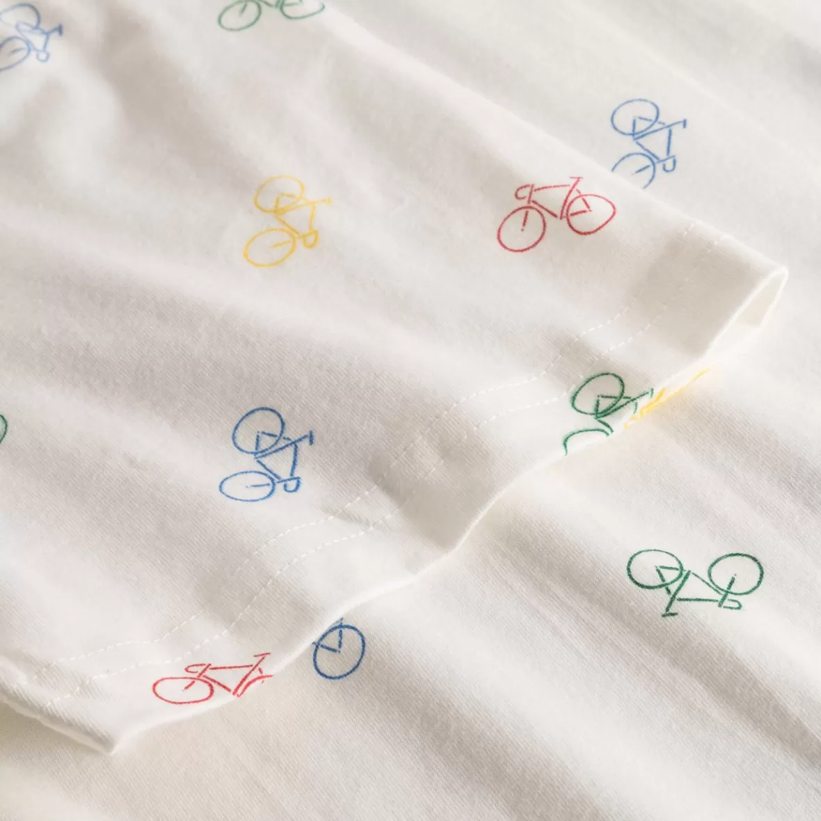 T-Shirts | DEDICATED T-shirt Stockholm Bike Pattern Off-White
