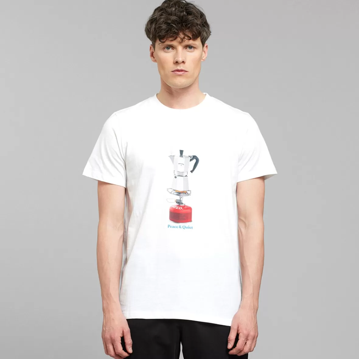 T-Shirts | DEDICATED T-shirt Stockholm Boiling Coffee White