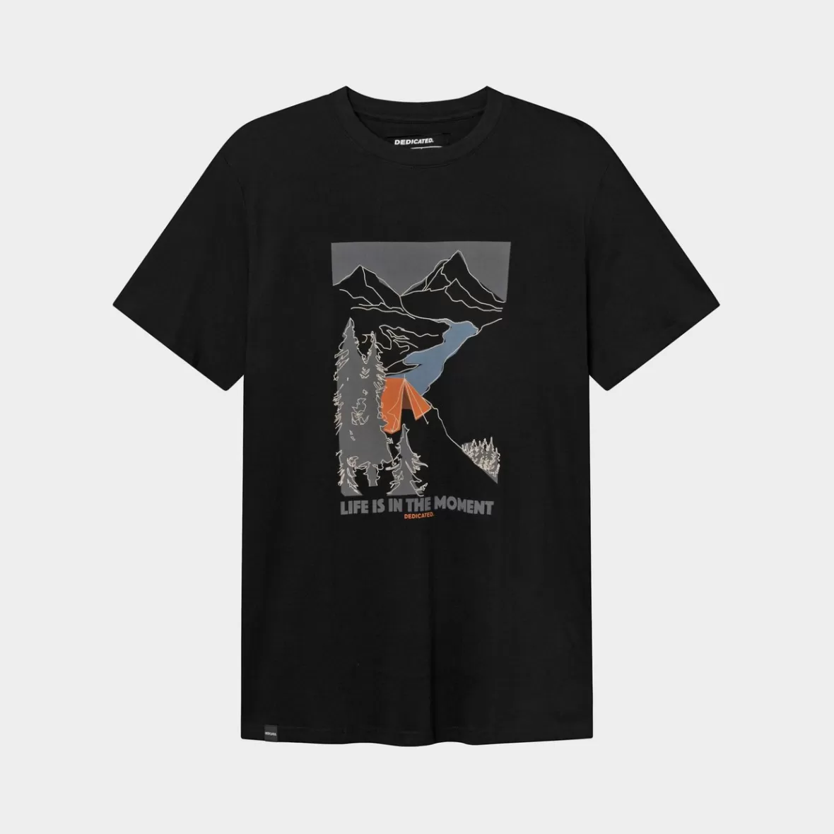 T-Shirts | DEDICATED T-shirt Stockholm Camping Moments Black