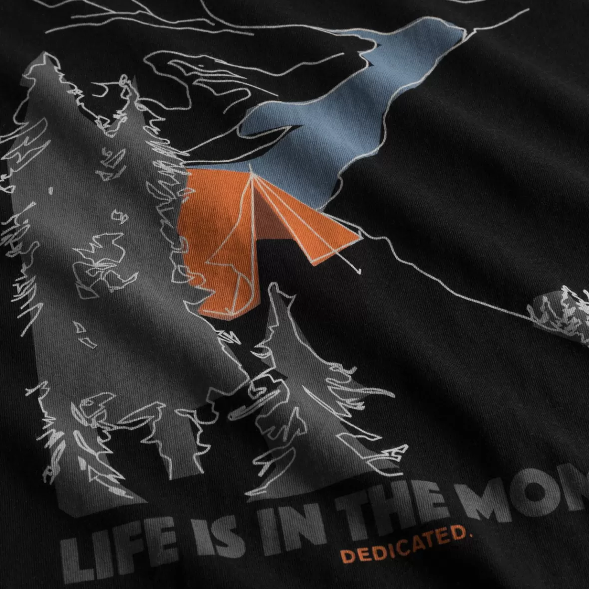 T-Shirts | DEDICATED T-shirt Stockholm Camping Moments Black