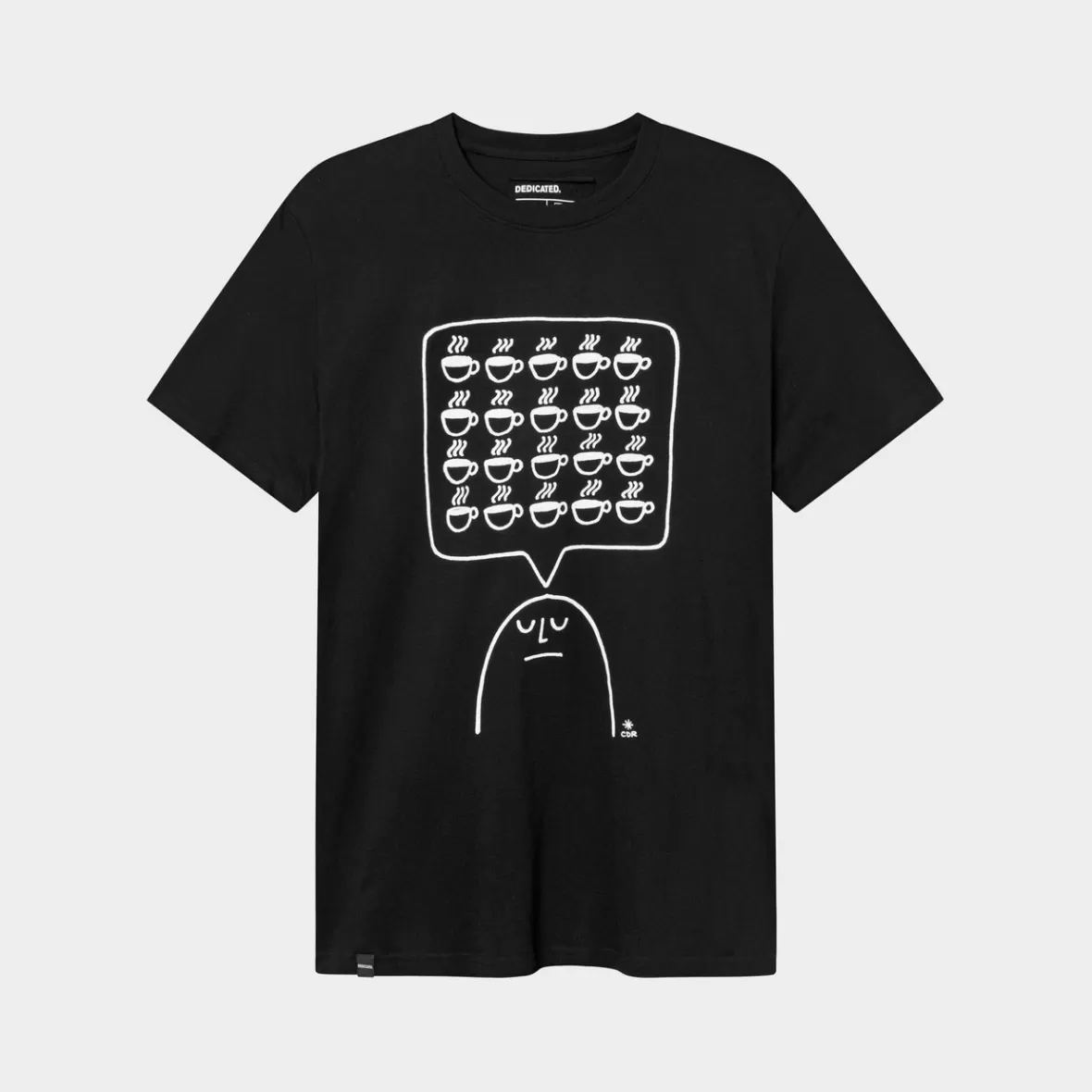 T-Shirts | DEDICATED T-shirt Stockholm Coffee Mind Black