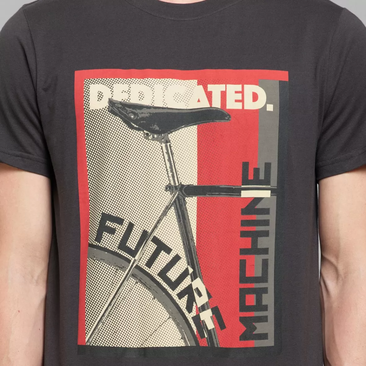 T-Shirts | DEDICATED T-shirt Stockholm Constructive Bike Charcoal
