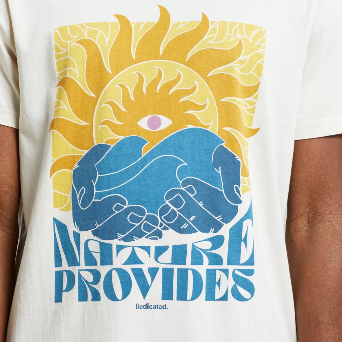 T-Shirts | DEDICATED T-shirt Stockholm Nature Provides Oat White