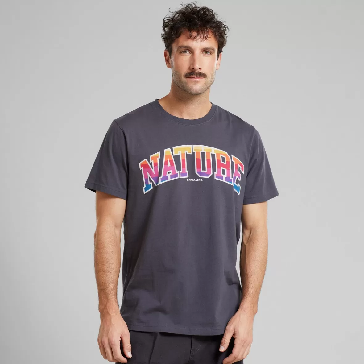 T-Shirts | DEDICATED T-shirt Stockholm Nature Sunset Charcoal