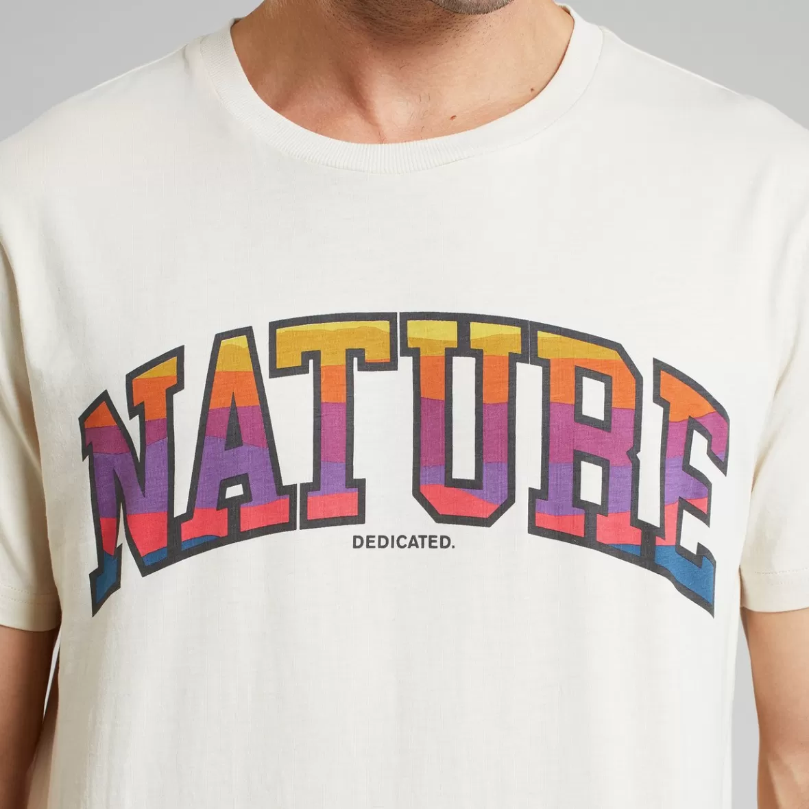 T-Shirts | DEDICATED T-shirt Stockholm Nature Sunset Oat White