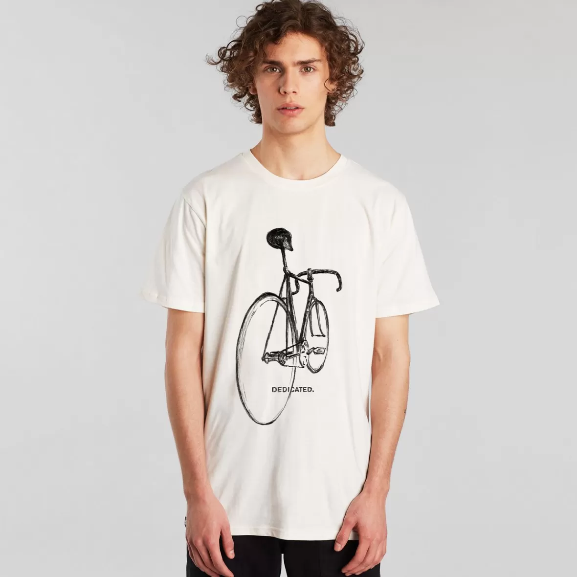 T-Shirts | DEDICATED T-shirt Stockholm Pencil Bike Off-White