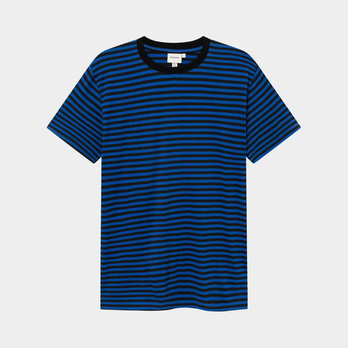 T-Shirts | DEDICATED T-shirt Stockholm Stripes Black/Surf Blue