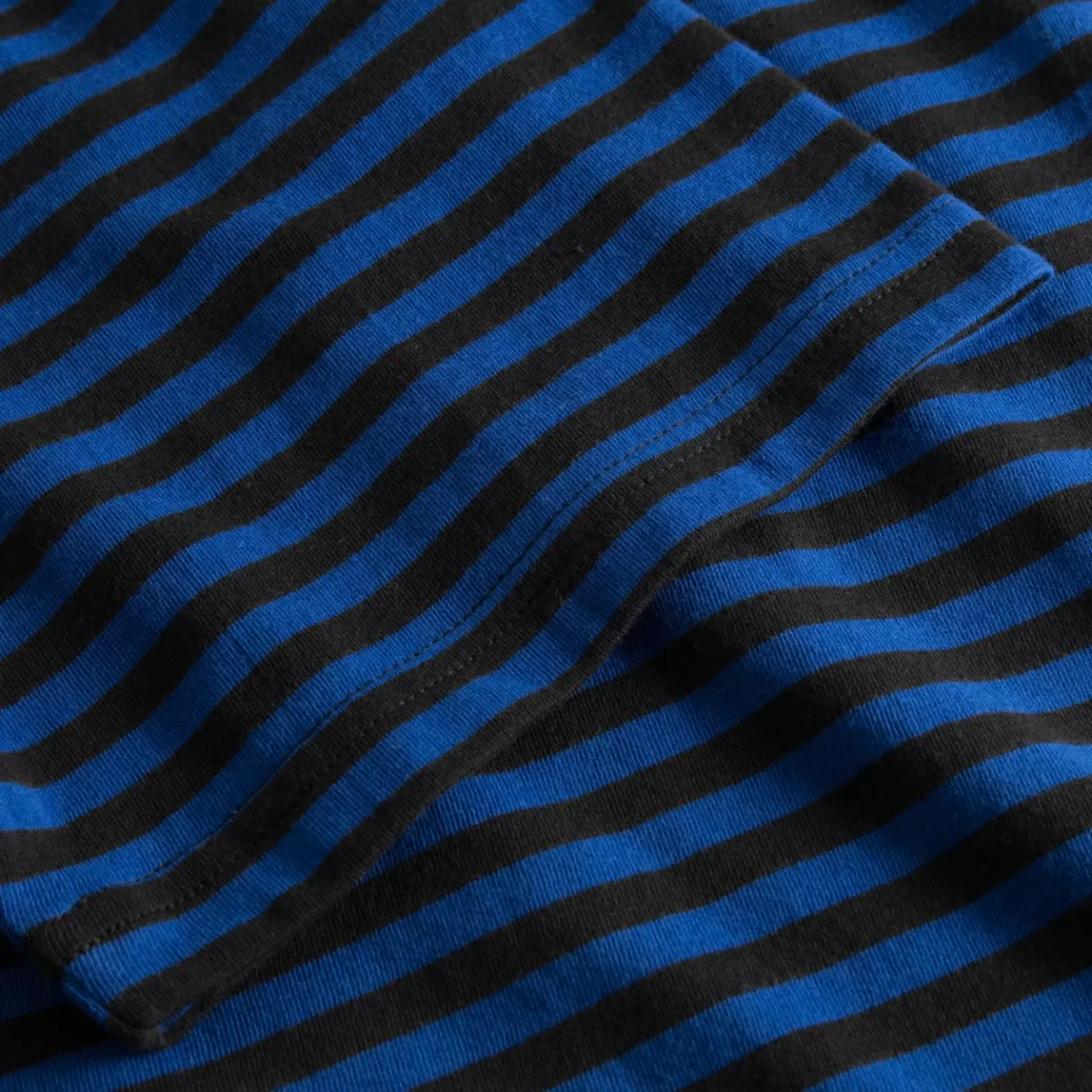 T-Shirts | DEDICATED T-shirt Stockholm Stripes Black/Surf Blue